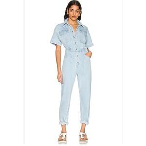 We The Free Light Blue Denim Jumpsuit